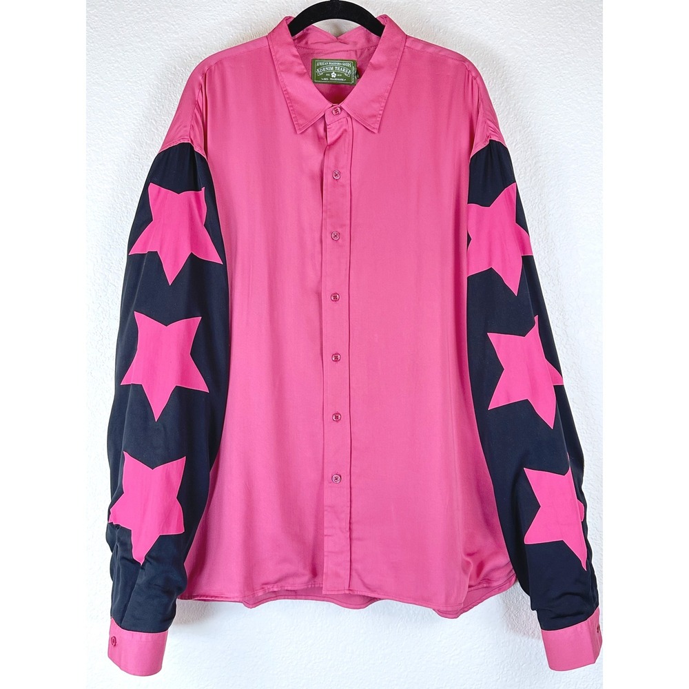 Denim Tears Pink Star Sleeve Hits Button Up Oversized Streetwear  XXL Portugal